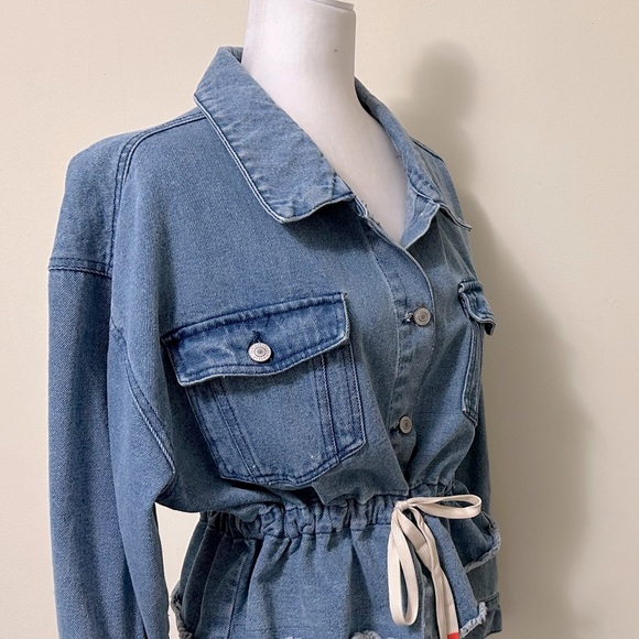 By 26 Ashley Vintage Charm NEW Denim Paperbag Drawstring Waist Jacket Top XL - Picture 5 of 16